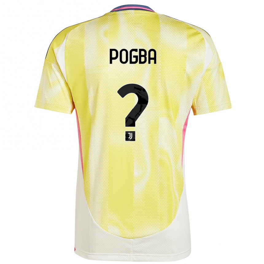 Hombre Fútbol Camiseta Paul Pogba #0 Amarillo Solar 2ª Equipación 2024/25 México