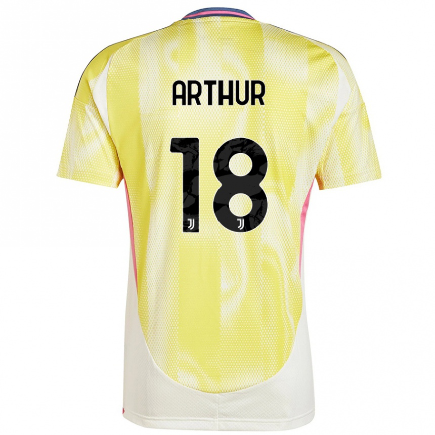 Hombre Fútbol Camiseta Arthur Melo #18 Amarillo Solar 2ª Equipación 2024/25 México