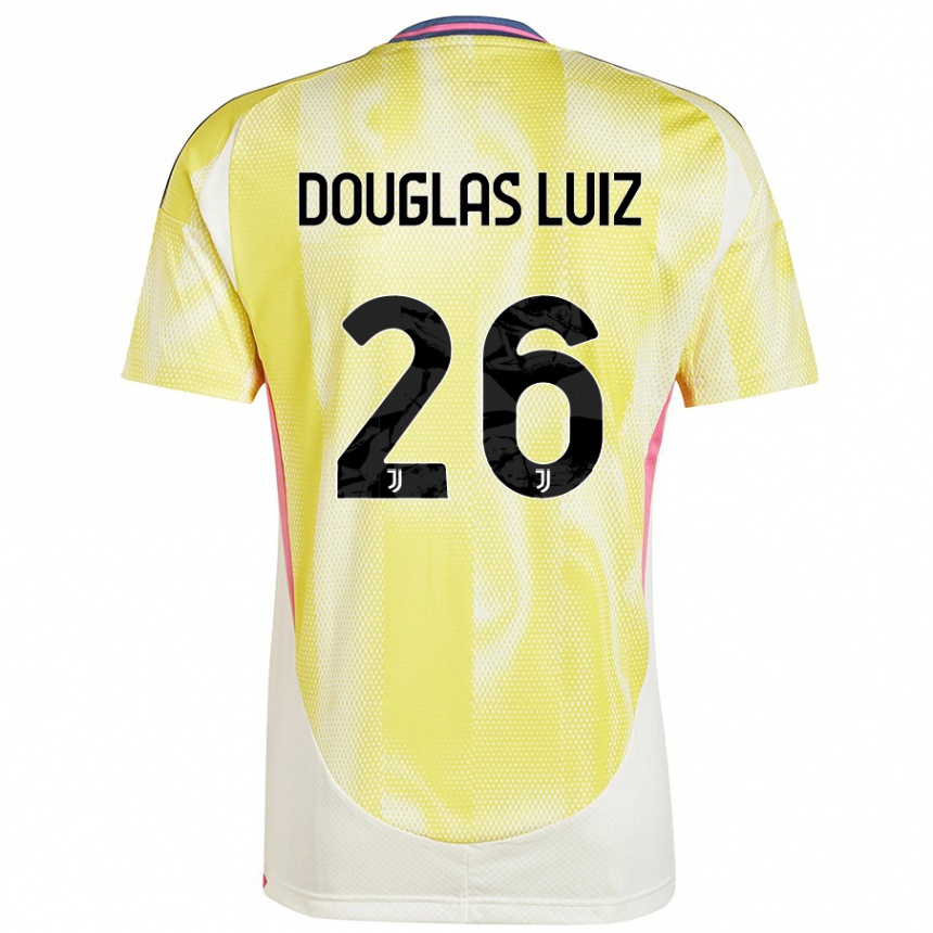 Hombre Fútbol Camiseta Douglas Luiz #26 Amarillo Solar 2ª Equipación 2024/25 México