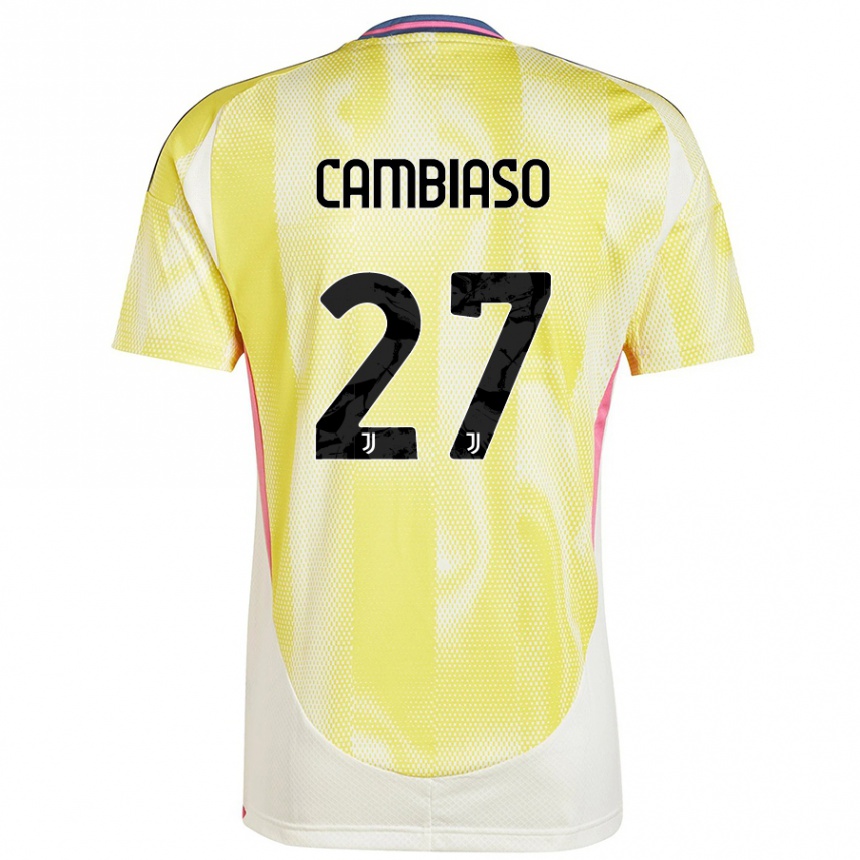 Hombre Fútbol Camiseta Andrea Cambiaso #27 Amarillo Solar 2ª Equipación 2024/25 México