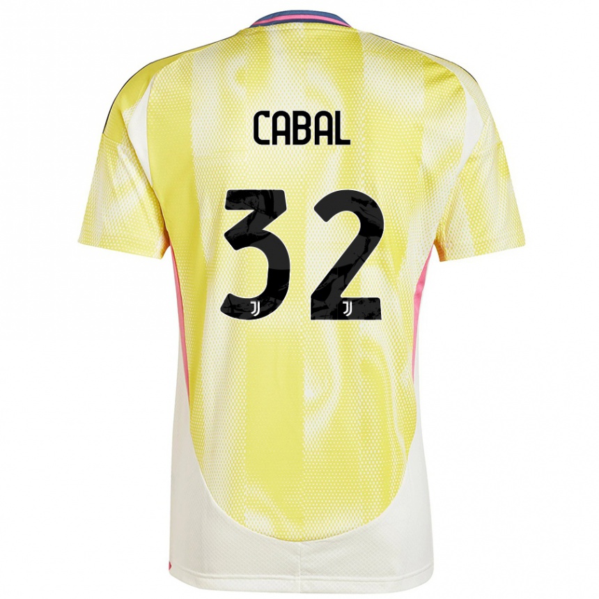 Hombre Fútbol Camiseta Juan Cabal #32 Amarillo Solar 2ª Equipación 2024/25 México