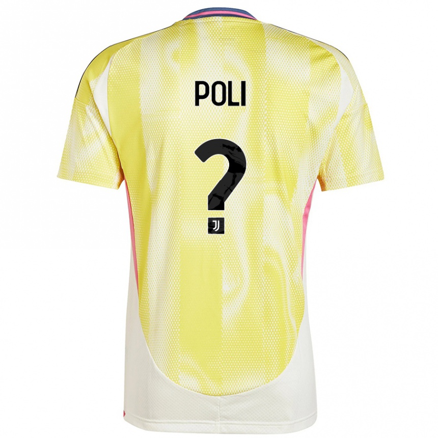 Hombre Fútbol Camiseta Fabrizio Poli #0 Amarillo Solar 2ª Equipación 2024/25 México