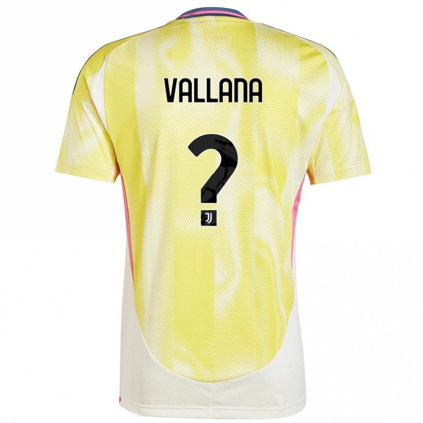 Hombre Fútbol Camiseta Edoardo Vallana #0 Amarillo Solar 2ª Equipación 2024/25 México