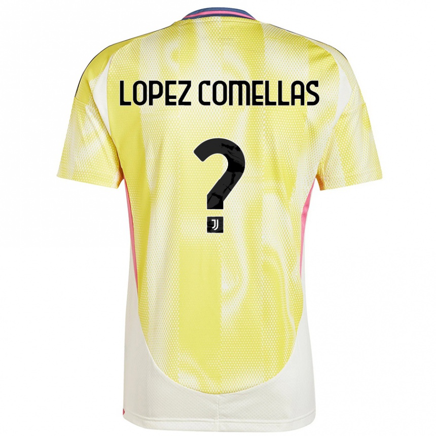 Hombre Fútbol Camiseta Ivan Lopez Comellas #0 Amarillo Solar 2ª Equipación 2024/25 México