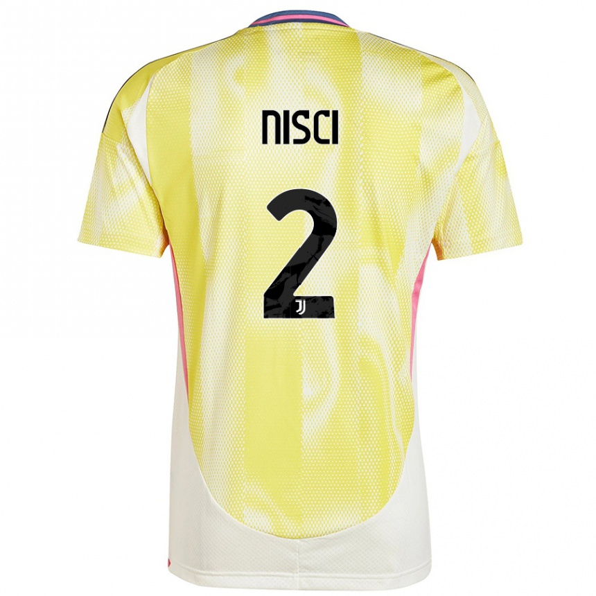 Hombre Fútbol Camiseta Alessandro Nisci #2 Amarillo Solar 2ª Equipación 2024/25 México