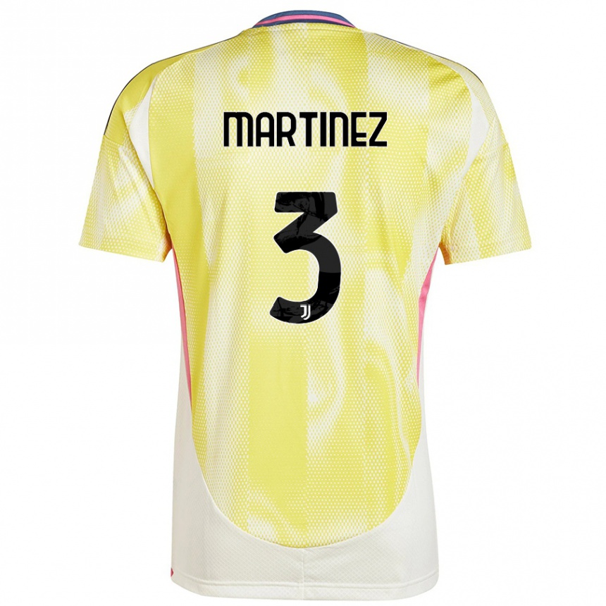 Hombre Fútbol Camiseta Bruno Martinez #3 Amarillo Solar 2ª Equipación 2024/25 México