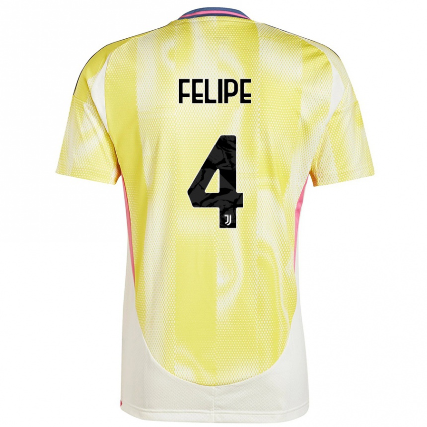 Hombre Fútbol Camiseta Pedro Felipe #4 Amarillo Solar 2ª Equipación 2024/25 México