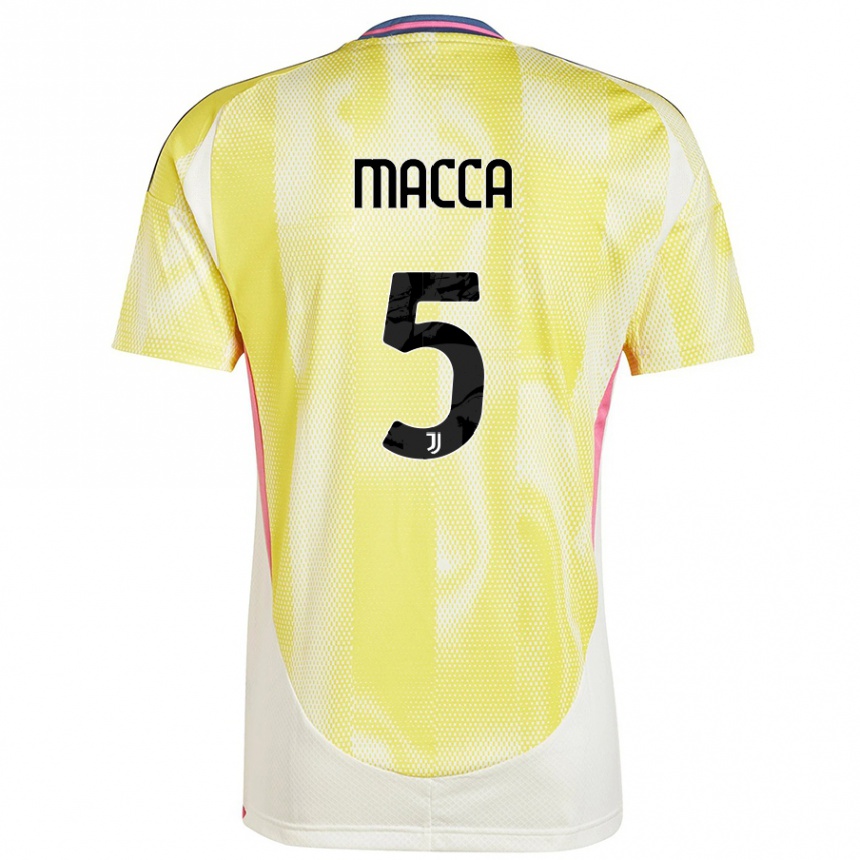 Hombre Fútbol Camiseta Federico Macca #5 Amarillo Solar 2ª Equipación 2024/25 México