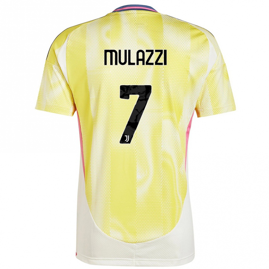 Hombre Fútbol Camiseta Gabriele Mulazzi #7 Amarillo Solar 2ª Equipación 2024/25 México