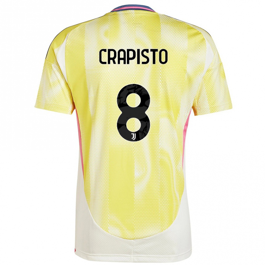 Hombre Fútbol Camiseta Francesco Crapisto #8 Amarillo Solar 2ª Equipación 2024/25 México