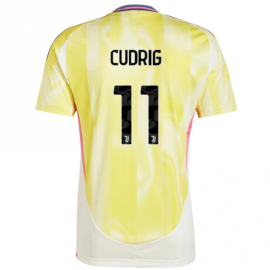 Hombre Fútbol Camiseta Nicolò Cudrig #11 Amarillo Solar 2ª Equipación 2024/25 México