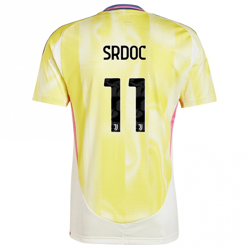 Hombre Fútbol Camiseta Ivano Srdoc #11 Amarillo Solar 2ª Equipación 2024/25 México