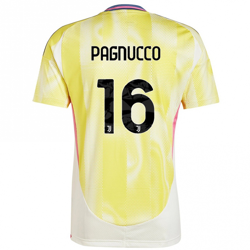 Hombre Fútbol Camiseta Filippo Pagnucco #16 Amarillo Solar 2ª Equipación 2024/25 México