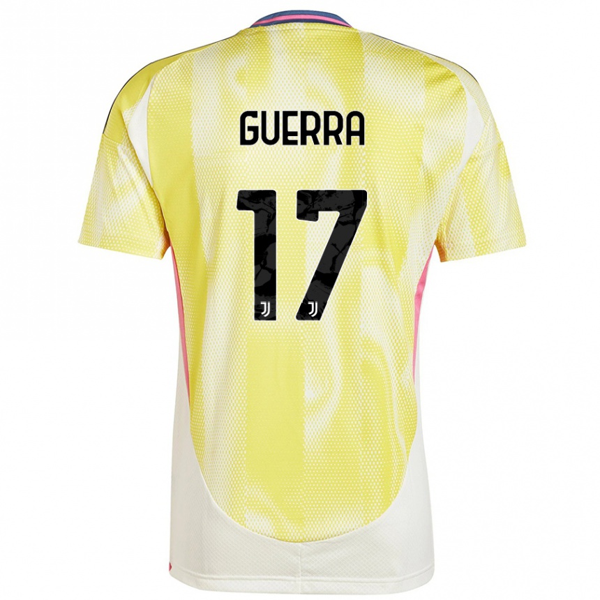 Hombre Fútbol Camiseta Simone Guerra #17 Amarillo Solar 2ª Equipación 2024/25 México