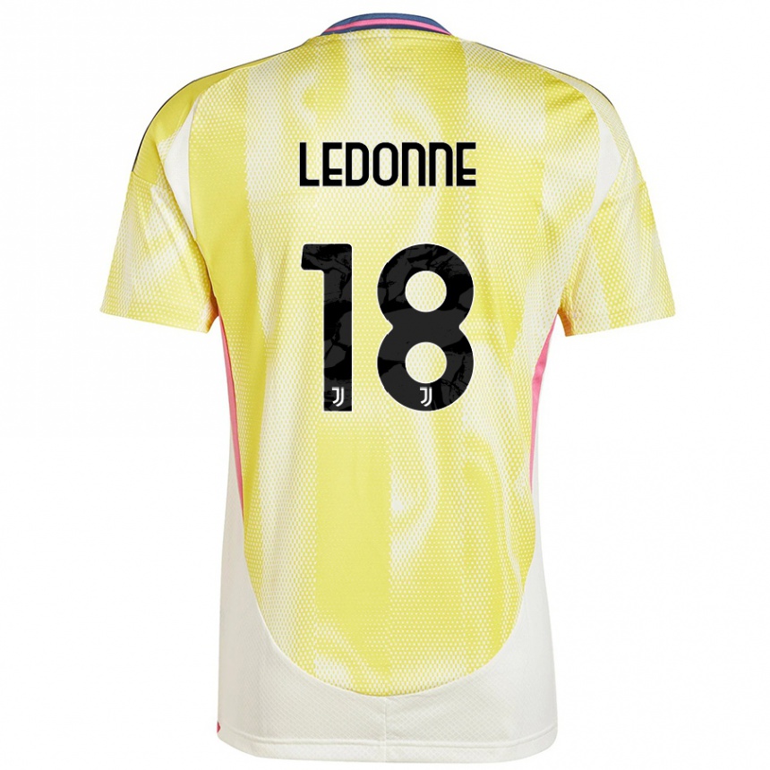 Hombre Fútbol Camiseta Nicolò Ledonne #18 Amarillo Solar 2ª Equipación 2024/25 México