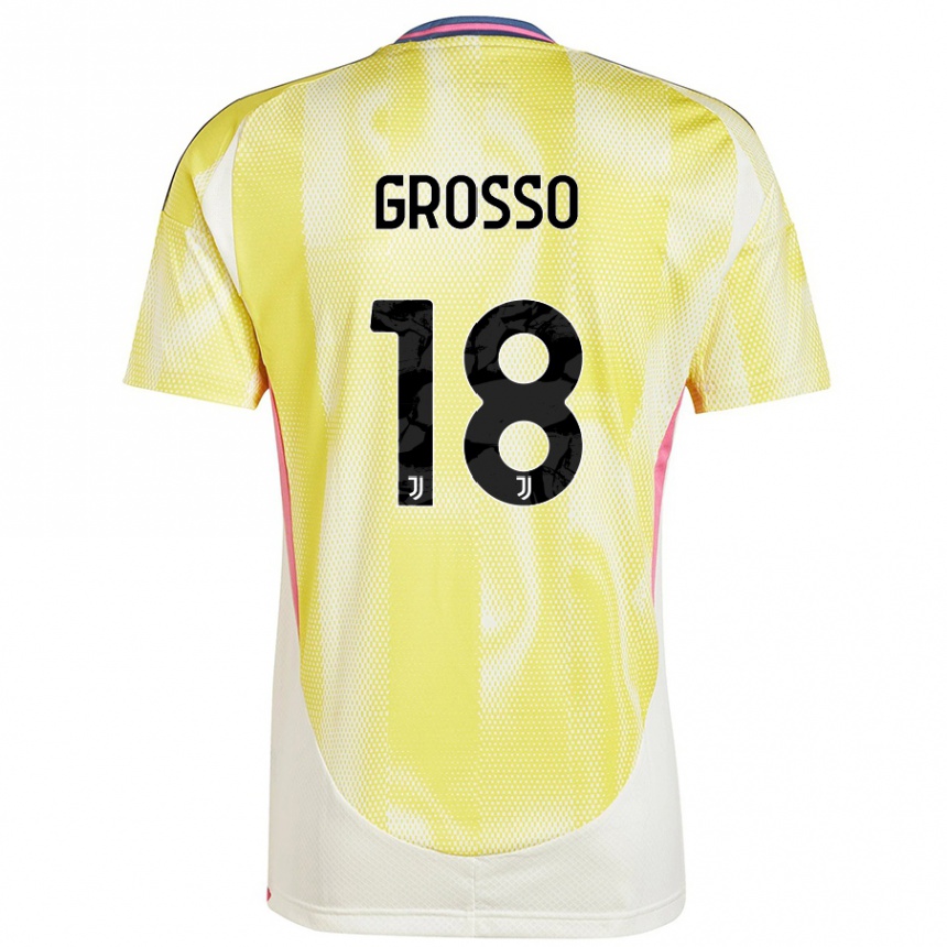 Hombre Fútbol Camiseta Filippo Grosso #18 Amarillo Solar 2ª Equipación 2024/25 México