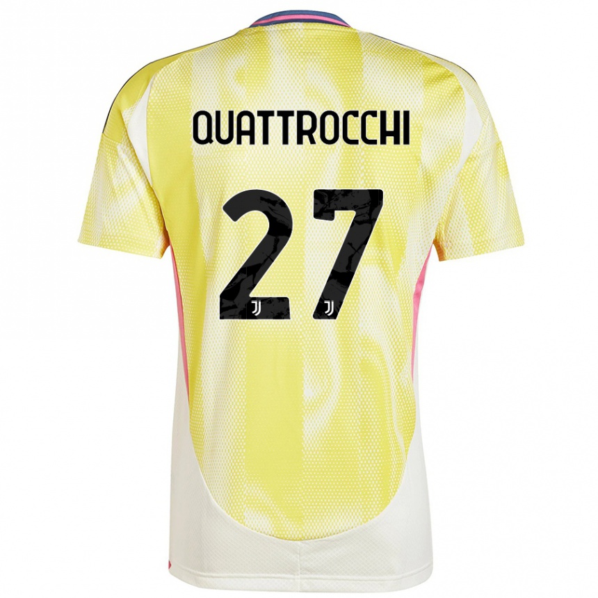 Hombre Fútbol Camiseta Juan Ignacio Quattrocchi #27 Amarillo Solar 2ª Equipación 2024/25 México