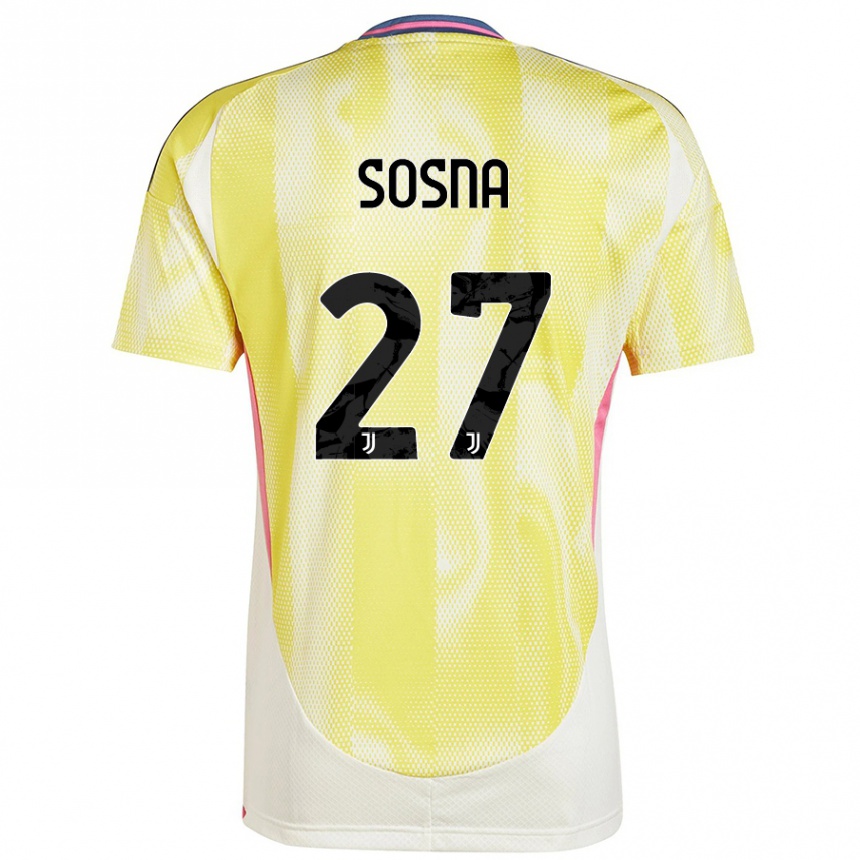 Hombre Fútbol Camiseta Adam Sosna #27 Amarillo Solar 2ª Equipación 2024/25 México