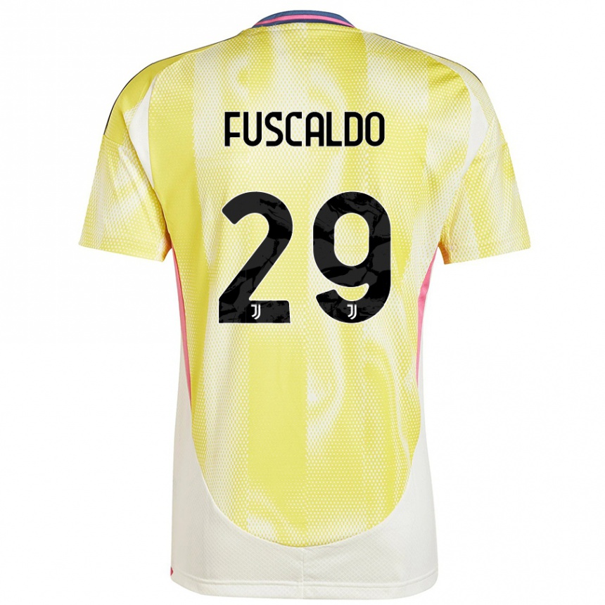 Hombre Fútbol Camiseta Matteo Fuscaldo #29 Amarillo Solar 2ª Equipación 2024/25 México