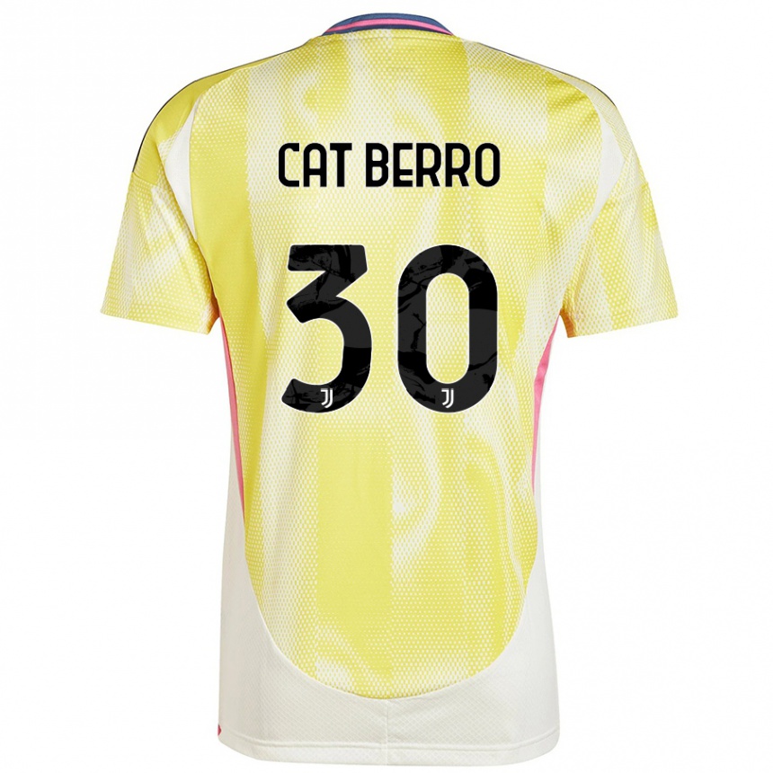 Hombre Fútbol Camiseta Simone Cat Berro #30 Amarillo Solar 2ª Equipación 2024/25 México