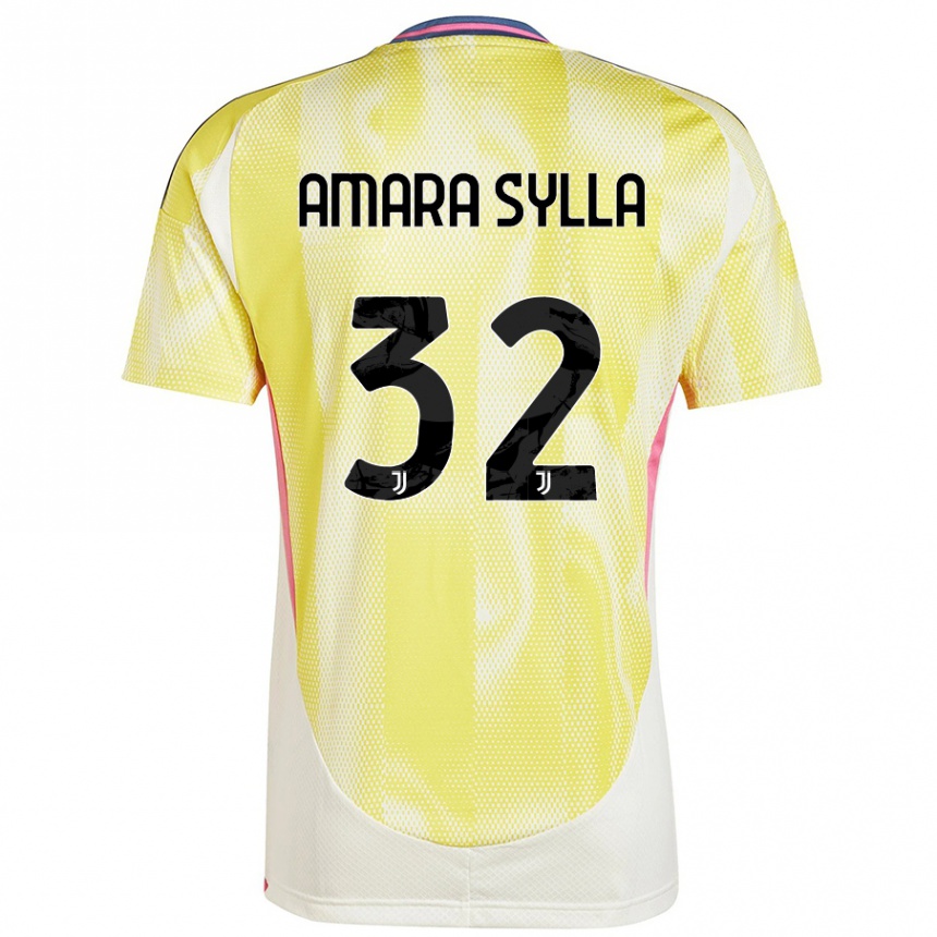 Hombre Fútbol Camiseta Idris Amara Sylla #32 Amarillo Solar 2ª Equipación 2024/25 México