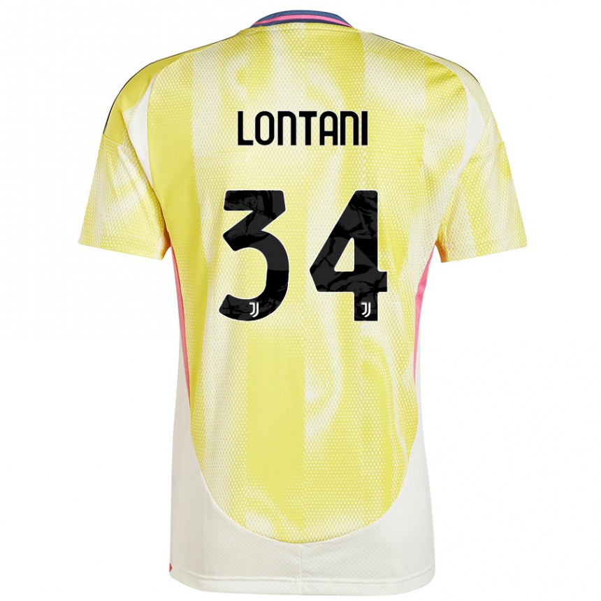 Hombre Fútbol Camiseta Matteo Lontani #34 Amarillo Solar 2ª Equipación 2024/25 México