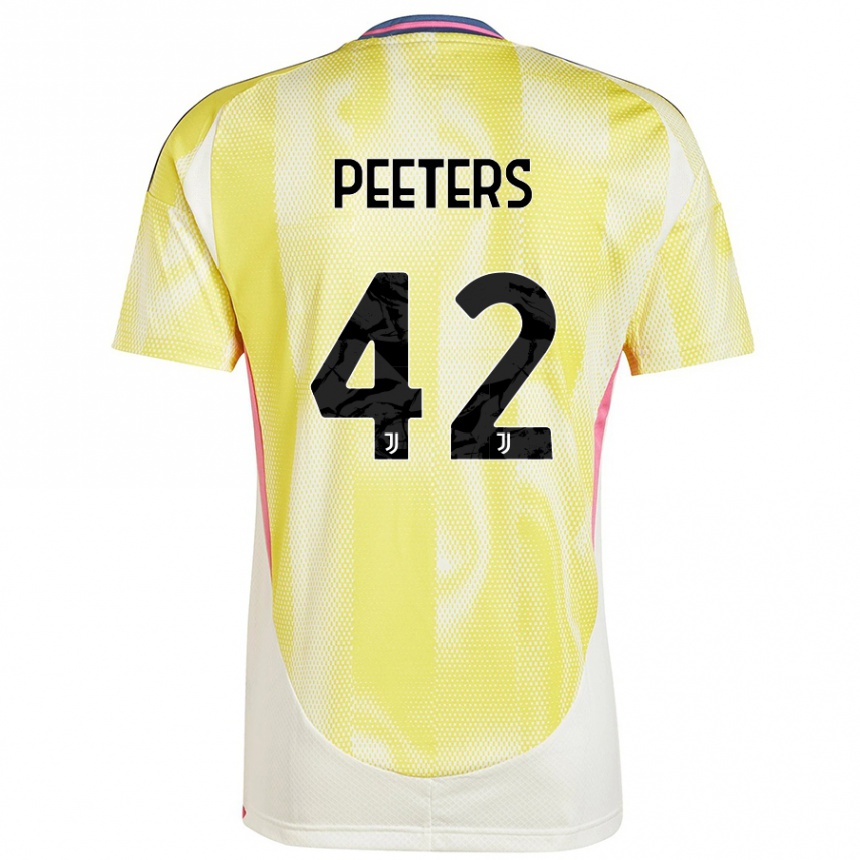 Hombre Fútbol Camiseta Daouda Peeters #42 Amarillo Solar 2ª Equipación 2024/25 México