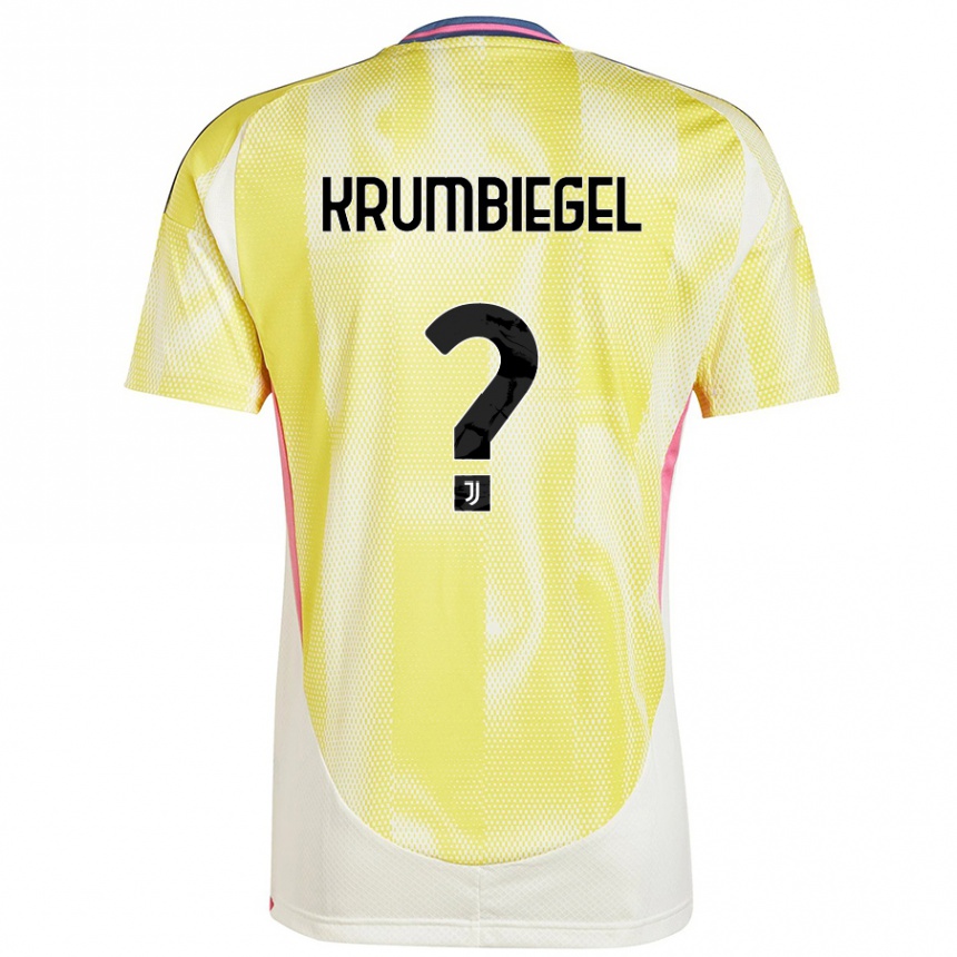 Hombre Fútbol Camiseta Paulina Krumbiegel #0 Amarillo Solar 2ª Equipación 2024/25 México