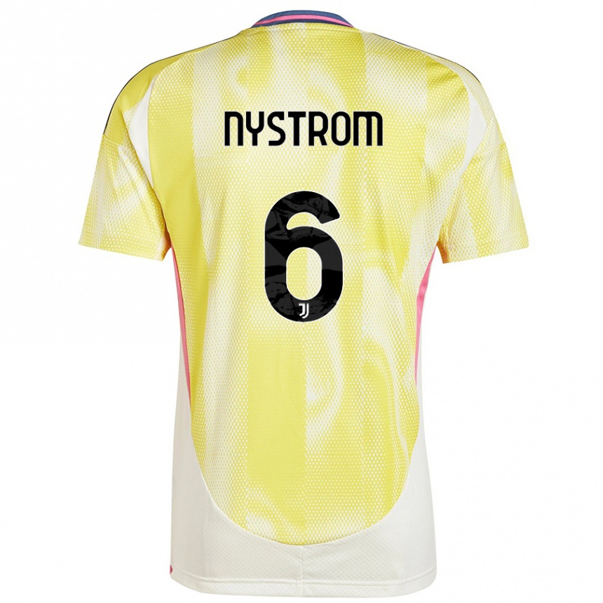 Hombre Fútbol Camiseta Paulina Nyström #6 Amarillo Solar 2ª Equipación 2024/25 México