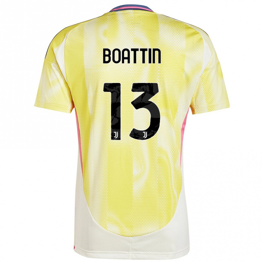 Hombre Fútbol Camiseta Lisa Boattin #13 Amarillo Solar 2ª Equipación 2024/25 México