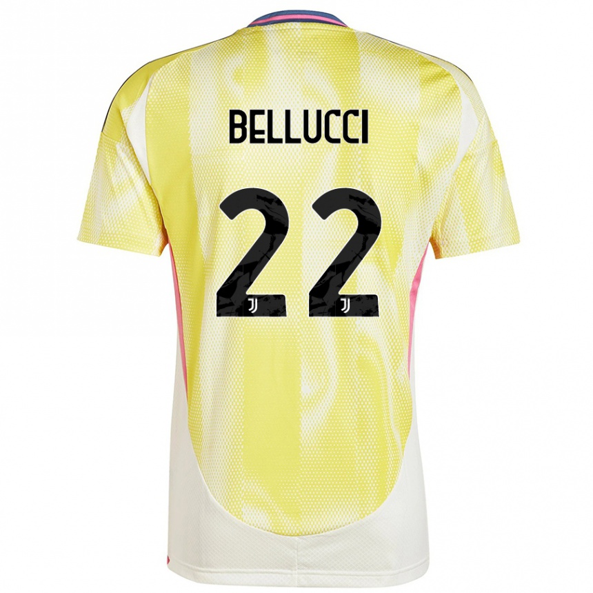 Hombre Fútbol Camiseta Melissa Bellucci #22 Amarillo Solar 2ª Equipación 2024/25 México