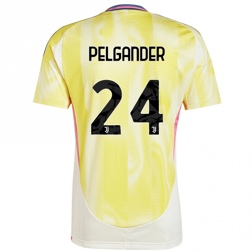 Hombre Fútbol Camiseta Elsa Pelgander #24 Amarillo Solar 2ª Equipación 2024/25 México