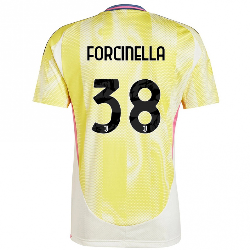 Hombre Fútbol Camiseta Camilla Forcinella #38 Amarillo Solar 2ª Equipación 2024/25 México