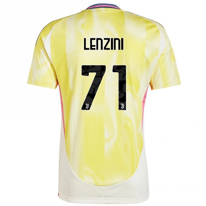 Hombre Fútbol Camiseta Martina Lenzini #71 Amarillo Solar 2ª Equipación 2024/25 México