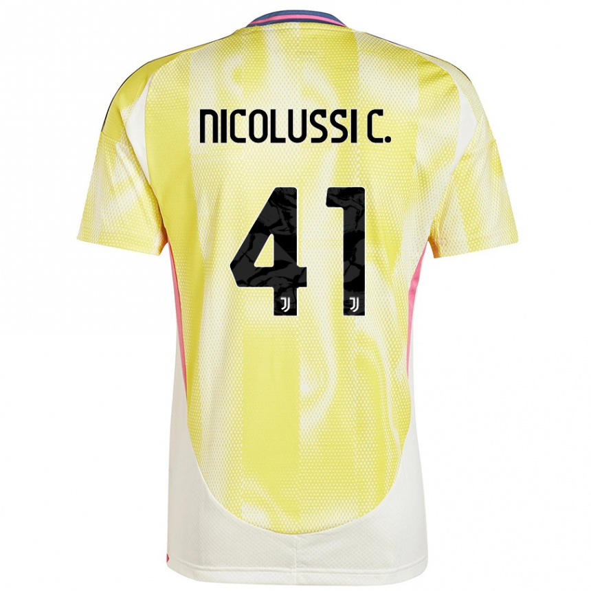 Hombre Fútbol Camiseta Hans Nicolussi Caviglia #41 Amarillo Solar 2ª Equipación 2024/25 México