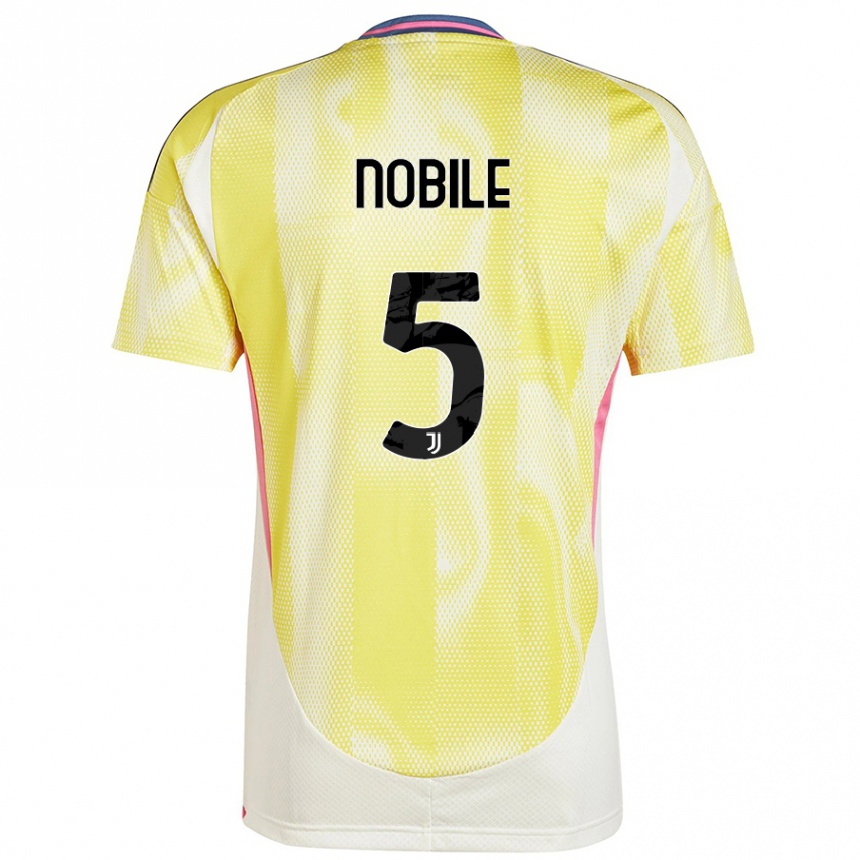 Hombre Fútbol Camiseta Riccardo Nobile #5 Amarillo Solar 2ª Equipación 2024/25 México