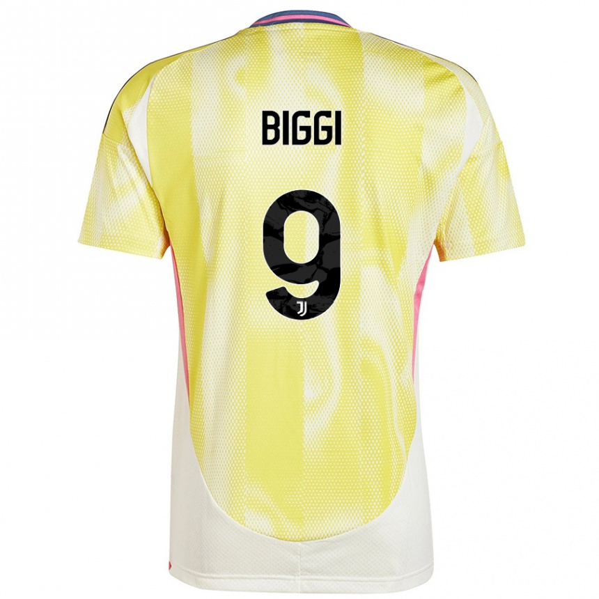 Hombre Fútbol Camiseta Silvano Biggi #9 Amarillo Solar 2ª Equipación 2024/25 México