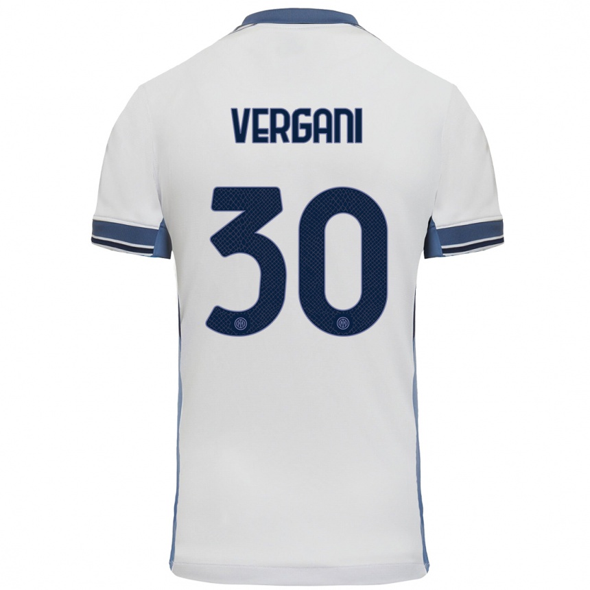 Hombre Fútbol Camiseta Bianca Vergani #30 Blanco Gris 2ª Equipación 2024/25 México