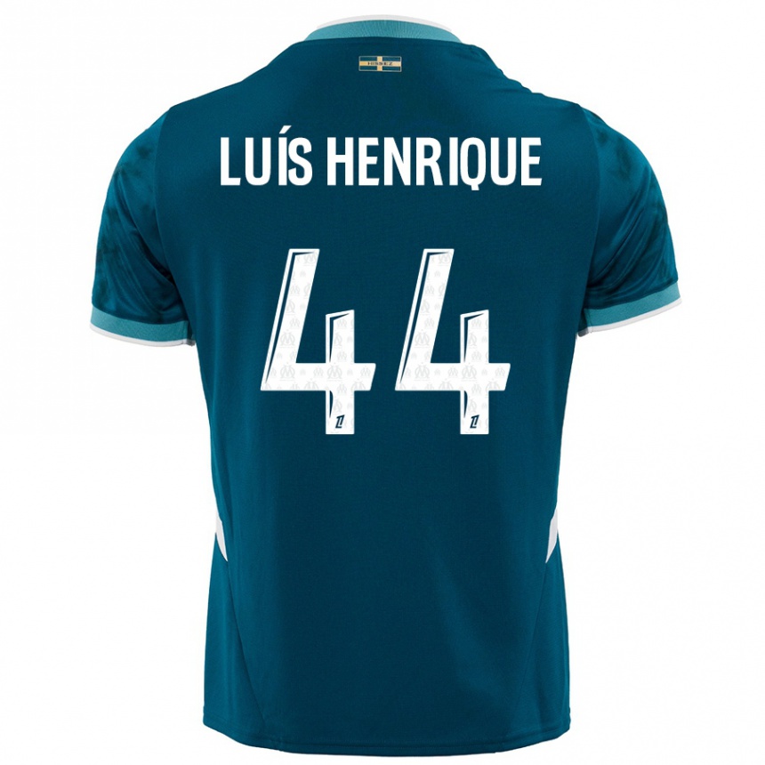 Hombre Fútbol Camiseta Luis Henrique #44 Azul Turquesa 2ª Equipación 2024/25 México