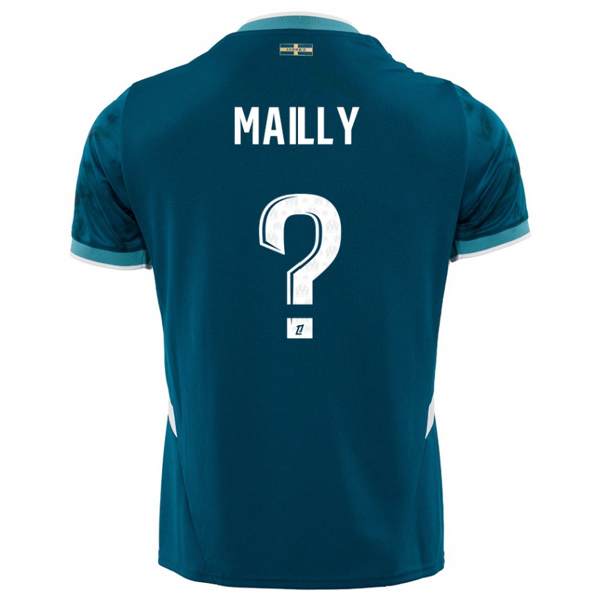 Hombre Fútbol Camiseta Evan Mailly #0 Azul Turquesa 2ª Equipación 2024/25 México