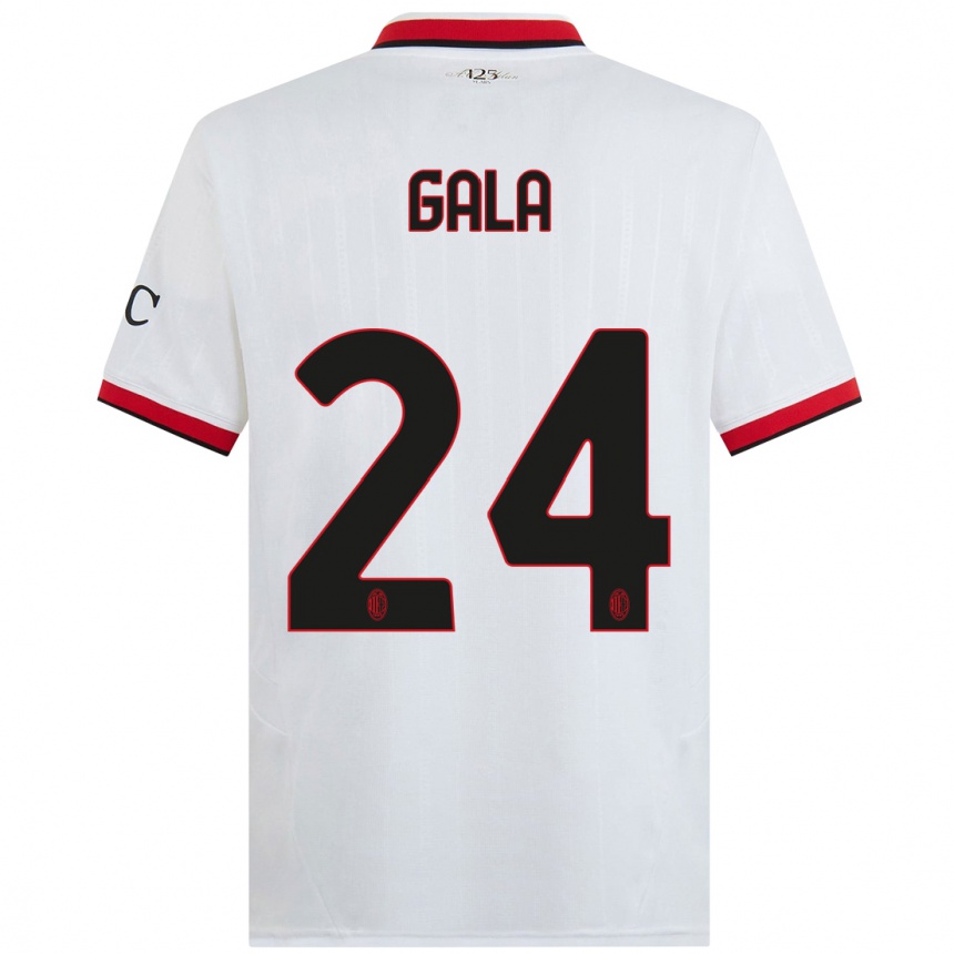 Hombre Fútbol Camiseta Antonio Gala #24 Blanco Negro Rojo 2ª Equipación 2024/25 México