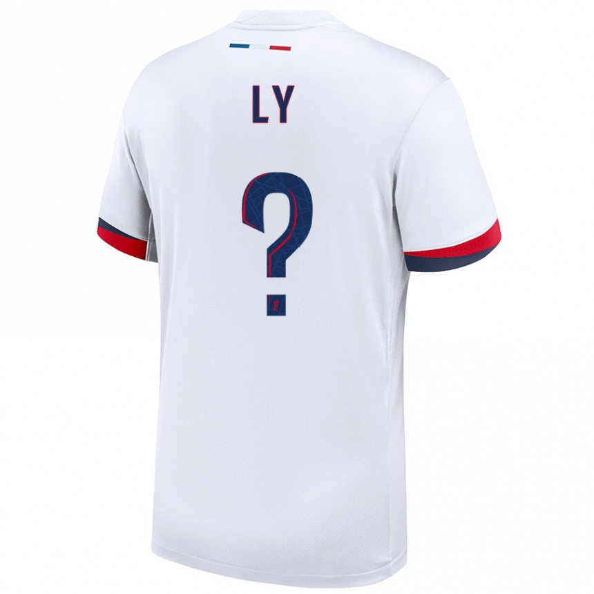 Hombre Fútbol Camiseta Elijah Ly #0 Blanco Azul Rojo 2ª Equipación 2024/25 México