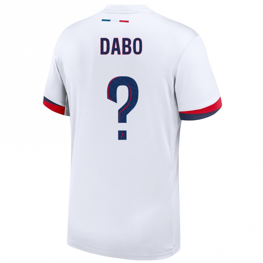 Hombre Fútbol Camiseta Mariama Dabo #0 Blanco Azul Rojo 2ª Equipación 2024/25 México