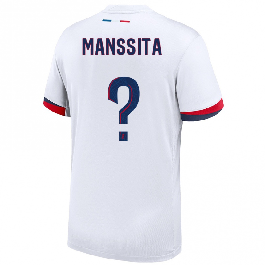 Hombre Fútbol Camiseta Manssita Traore #0 Blanco Azul Rojo 2ª Equipación 2024/25 México