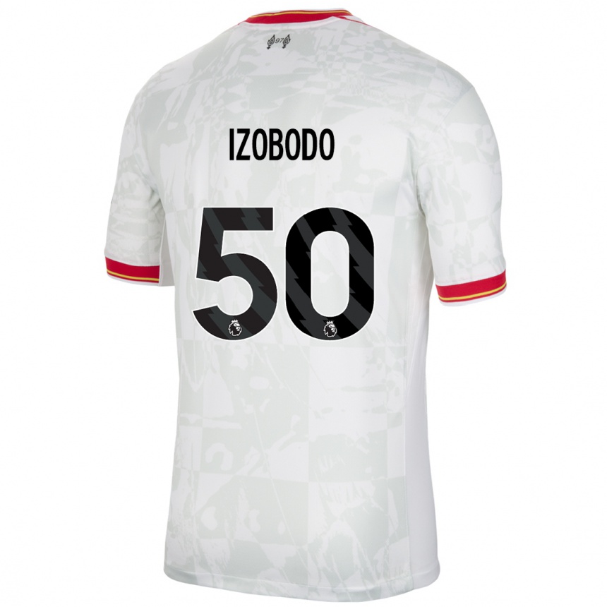 Hombre Fútbol Camiseta Elijah Izobodo John #50 Blanco Rojo Negro Equipación Tercera 2024/25 México