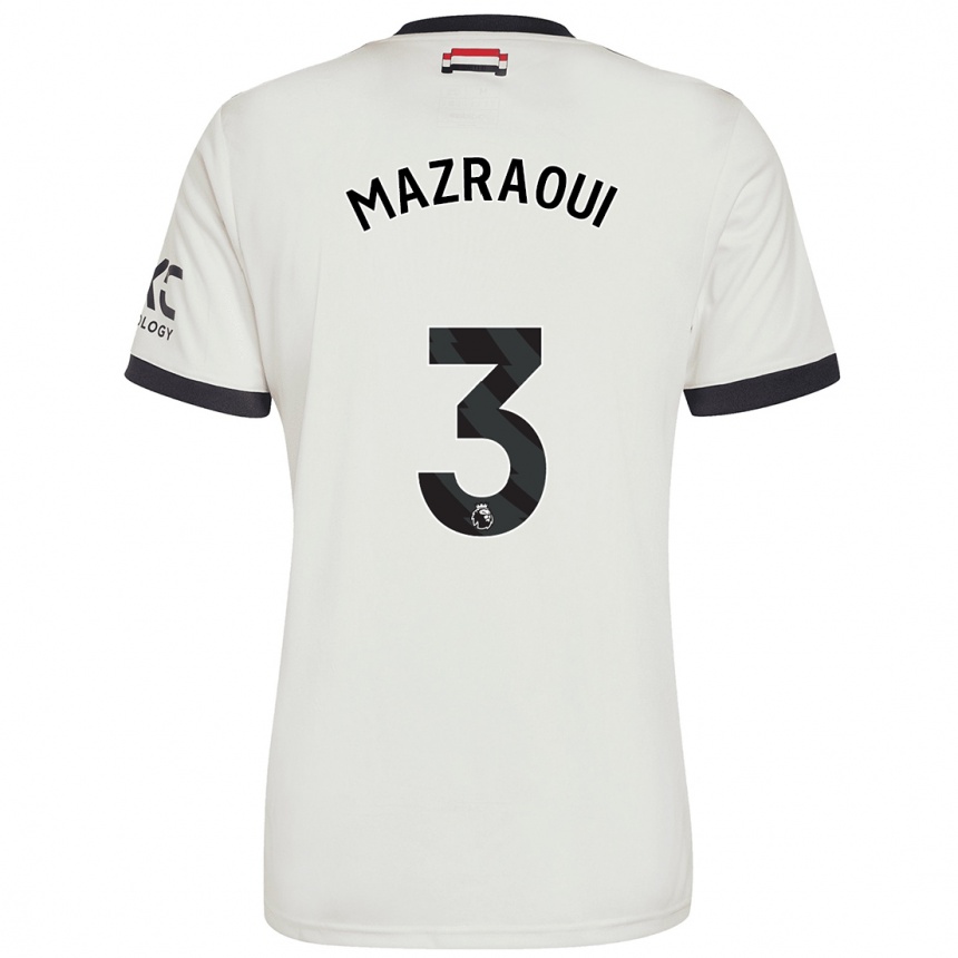 Hombre Fútbol Camiseta Noussair Mazraoui #3 Blanquecino Equipación Tercera 2024/25 México