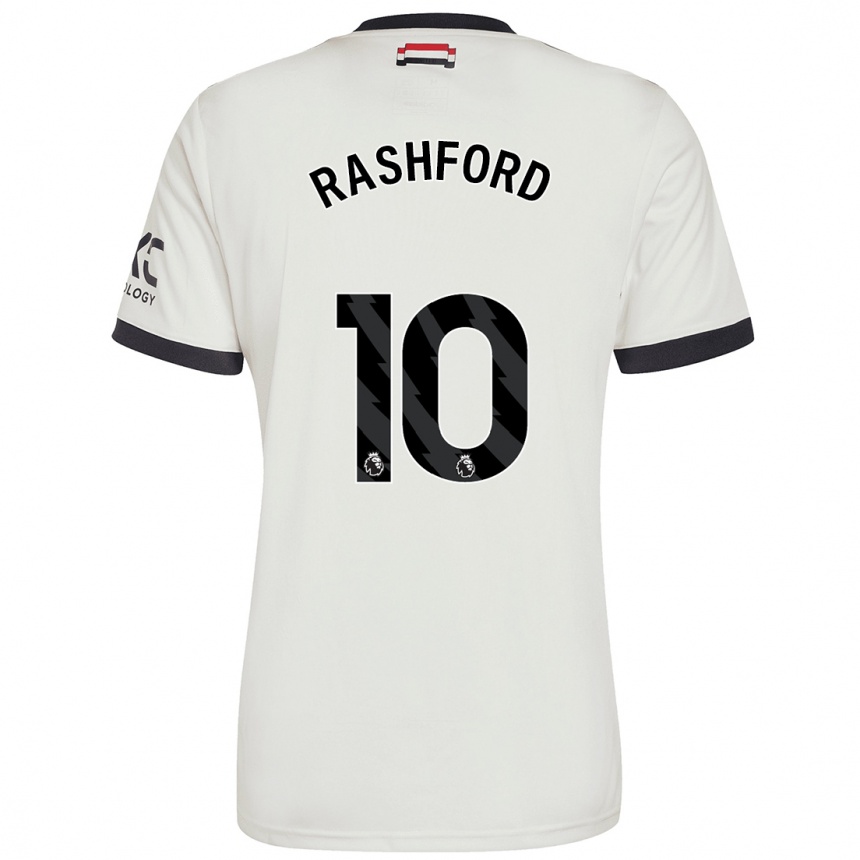 Hombre Fútbol Camiseta Marcus Rashford #10 Blanquecino Equipación Tercera 2024/25 México