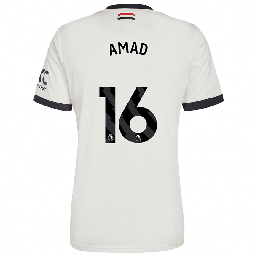 Hombre Fútbol Camiseta Amad Diallo #16 Blanquecino Equipación Tercera 2024/25 México