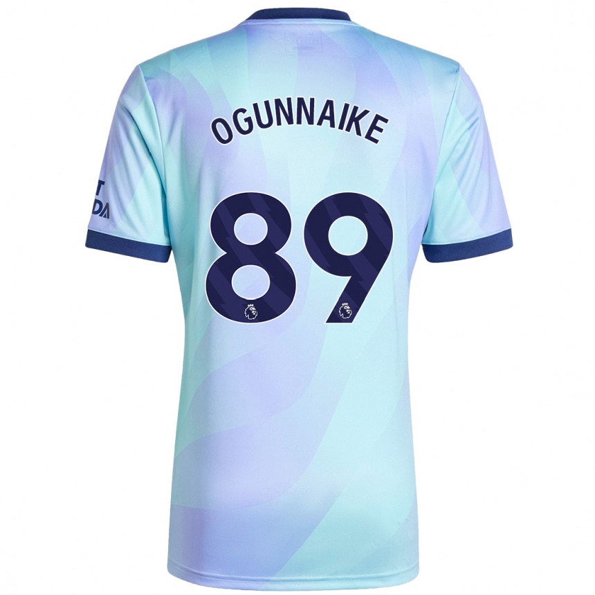 Hombre Fútbol Camiseta Josh Ogunnaike #89 Agua Equipación Tercera 2024/25 México