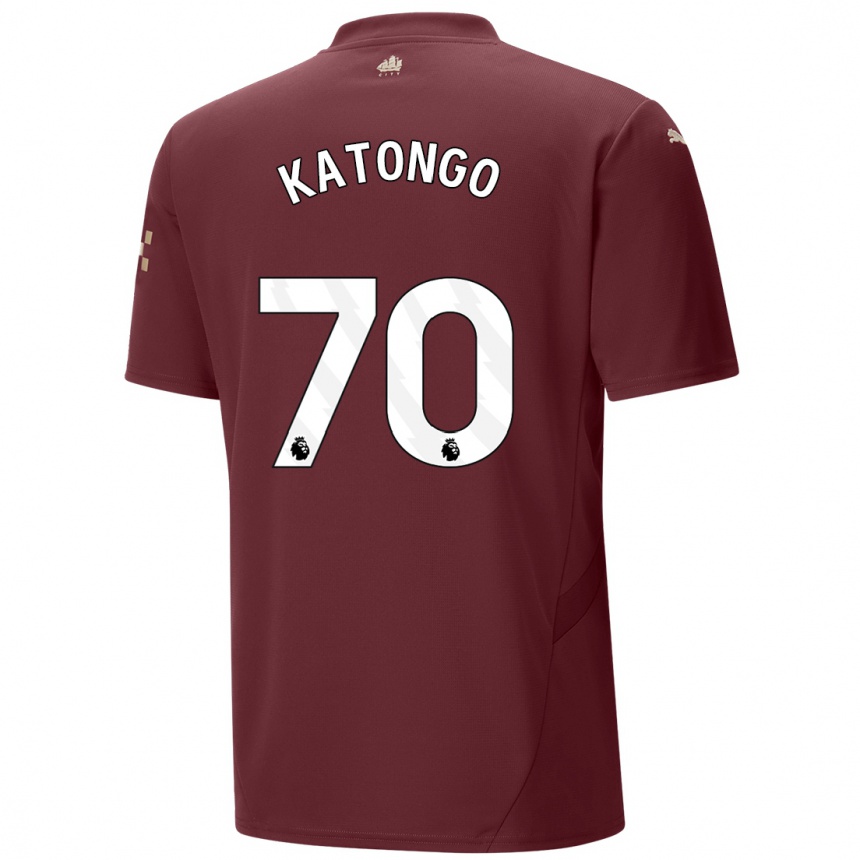 Hombre Fútbol Camiseta Jadel Katongo #70 Granate Equipación Tercera 2024/25 México